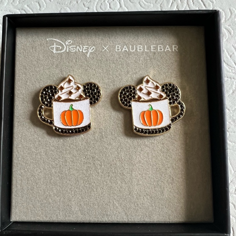 Disney Baublebar Mickey Pumpkin Earrings